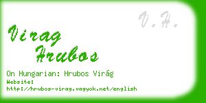 virag hrubos business card