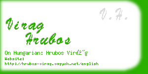virag hrubos business card